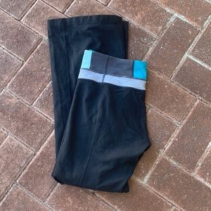 Black and Blue Women's Boot Cut Pants